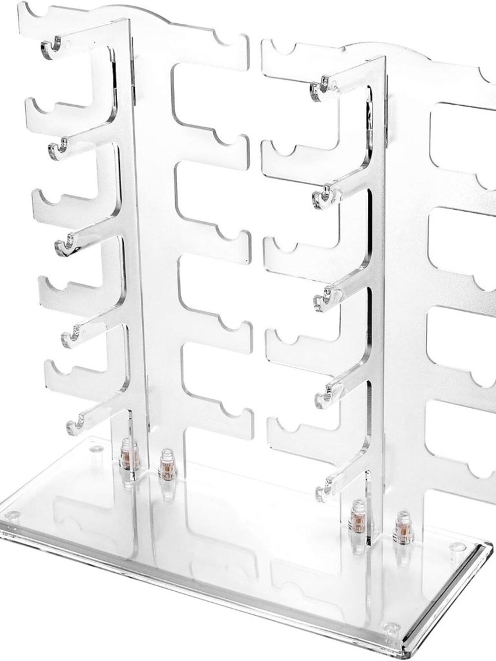 2 Row Sunglasses Rack Holder Glasses Display Stand Transparent